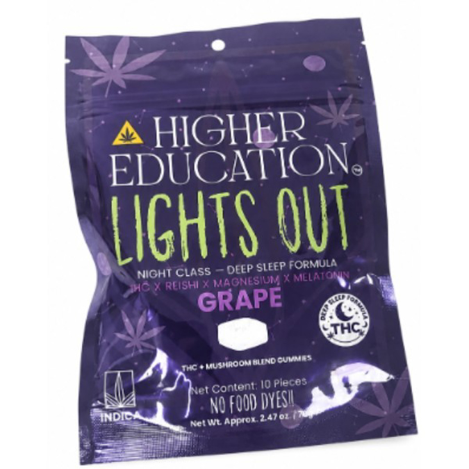 Picture of HIGHER EDUCATION LIGHTS OUT GUMMIES 10CT - GRAPE