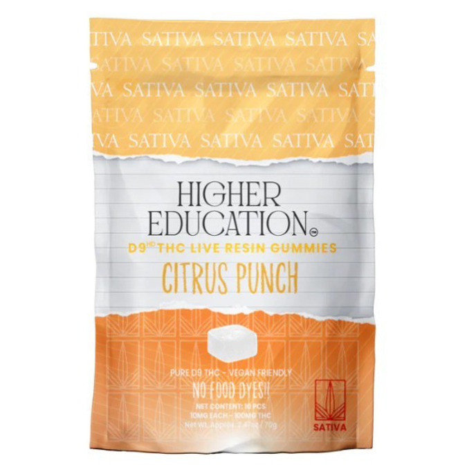 Picture of HIGHER EDUCATION GUMMIES 10MG 10CT - CITRUS PUNCH