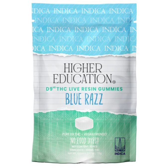 Picture of HIGHER EDUCATION GUMMIES 10MG 10CT - BLUE RAZZ