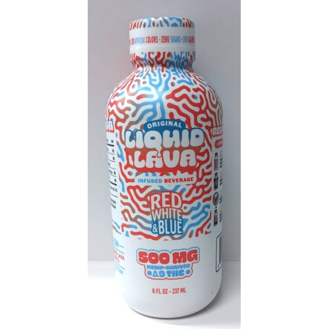Picture of LIQUID LAVA BEVERAGE 500MG - RED WHITE AND BLUE