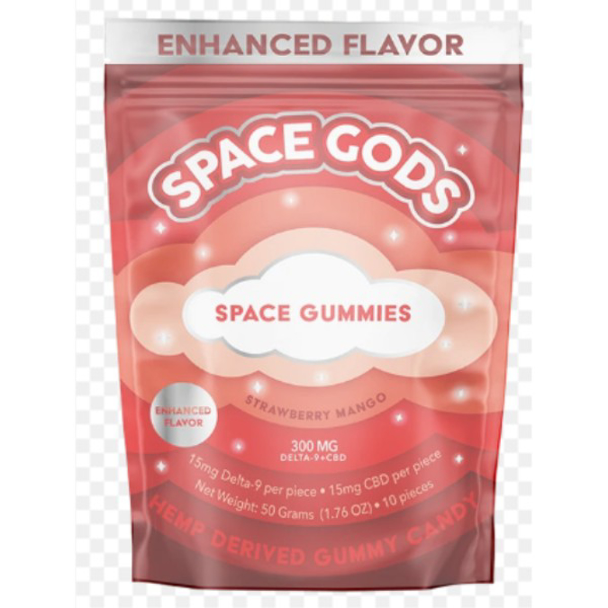 Picture of SPACE GODS GUMMIES 300MG 10CT - STRAWBERRY MANGO