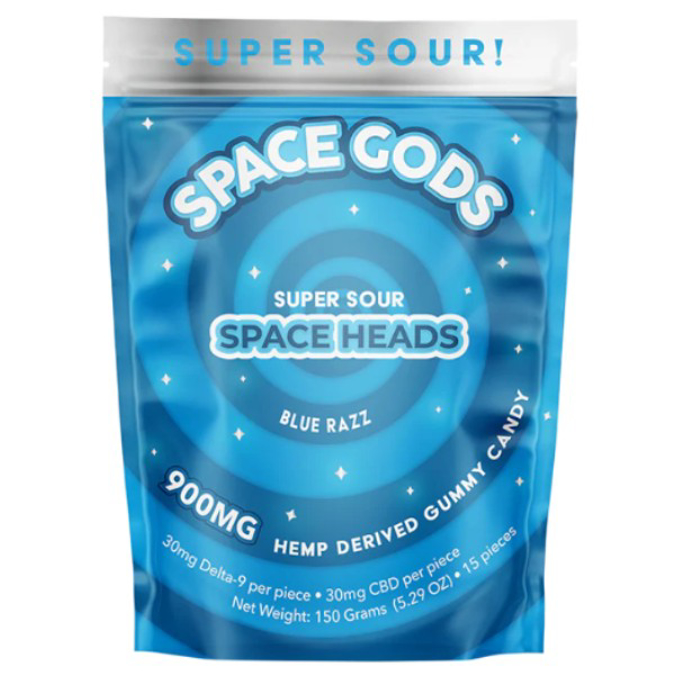 Picture of SPACE GODS SUPER SOUR GUMMIES 900MG 15CT - BLUE RAZZ