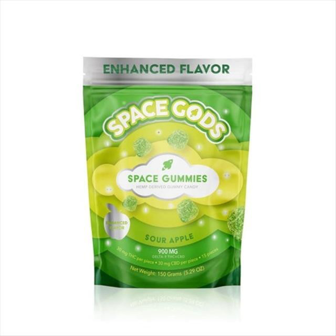 Picture of SPACE GODS GUMMIES 900MG 15CT - SOUR APPLE