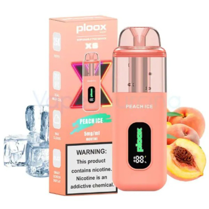 Picture of PLOOX DISPOSABLE POD 25K PUFF 5PCS - PEACH ICE
