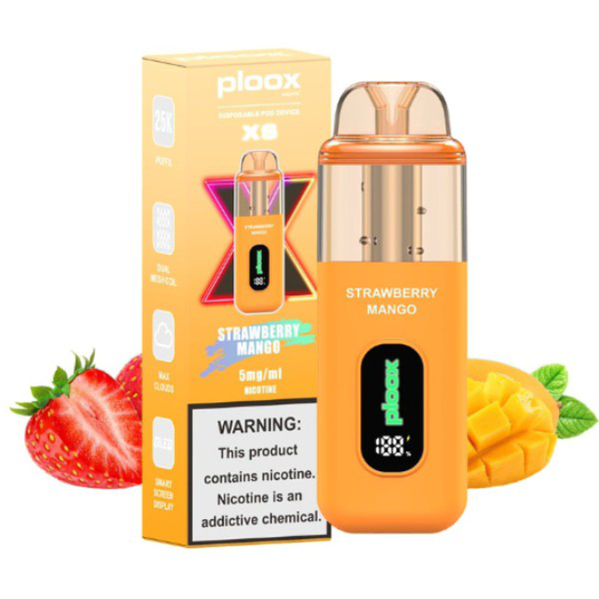 Picture of PLOOX DISPOSABLE POD 25K PUFF 5PCS - STRAWBERRY MANGO