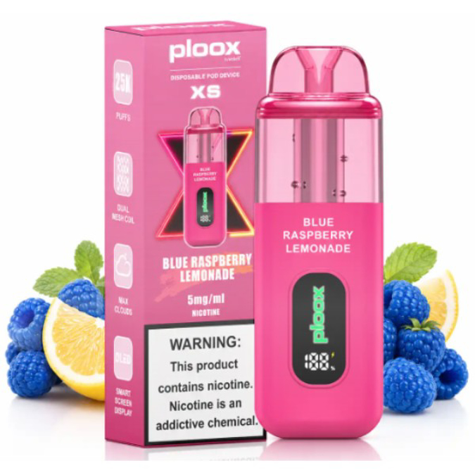 Picture of PLOOX DISPOSABLE POD 25K PUFF 5PCS - BLUE RASPBERRY LEMONADE