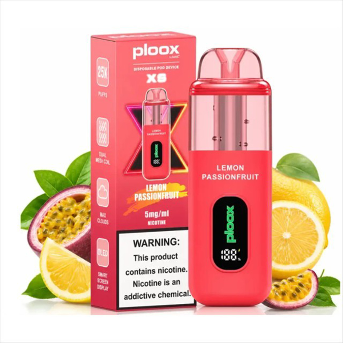 Picture of PLOOX DISPOSABLE POD 25K PUFF 5PCS - LEMON PASSIONFRUIT