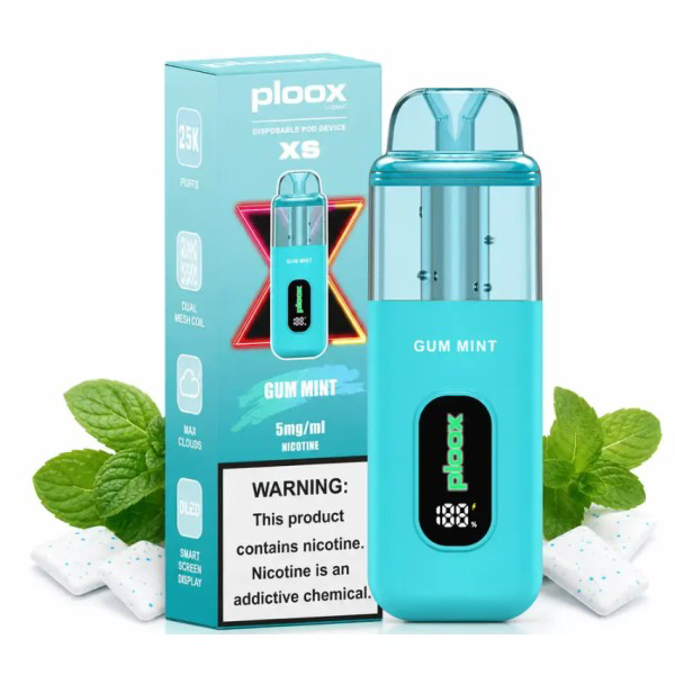 Picture of PLOOX DISPOSABLE POD 25K PUFF 5PCS - GUM MINT
