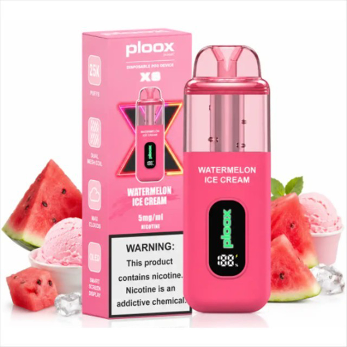 Picture of PLOOX DISPOSABLE POD 25K PUFF 5PCS - WATERMELON ICE CREAM