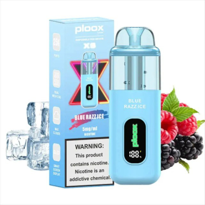 Picture of PLOOX DISPOSABLE POD 25K PUFF 5PCS - BLUE RAZZ ICE