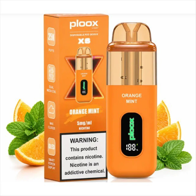 Picture of PLOOX DISPOSABLE POD 25K PUFF 5PCS - ORANGE MINT