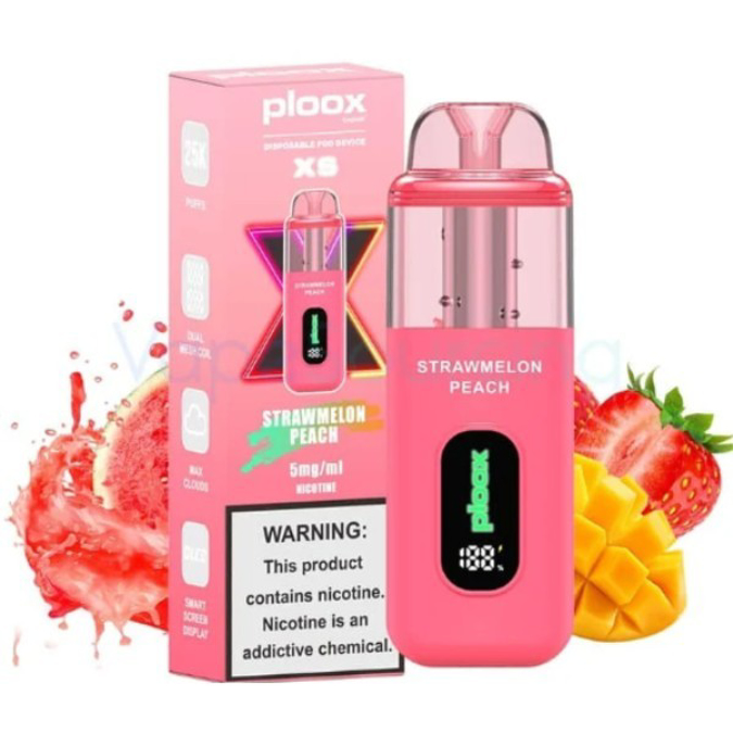 Picture of PLOOX DISPOSABLE POD 25K PUFF 5PCS - STRAWMELON PEACH