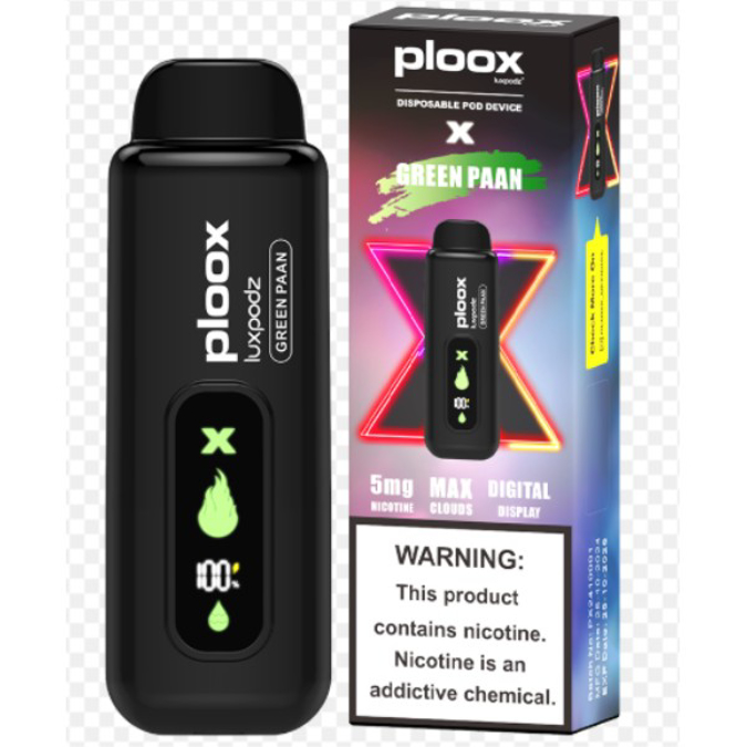 Picture of PLOOX DISPOSABLE POD15K PUFF 5PCS - GREEN PAAN