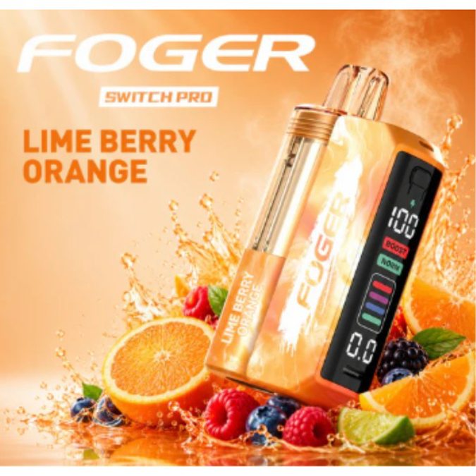 Picture of Foger Disposable kit Switch Pro 30 000 Puffs 5ct/bx - LIME BERRY ORANGE