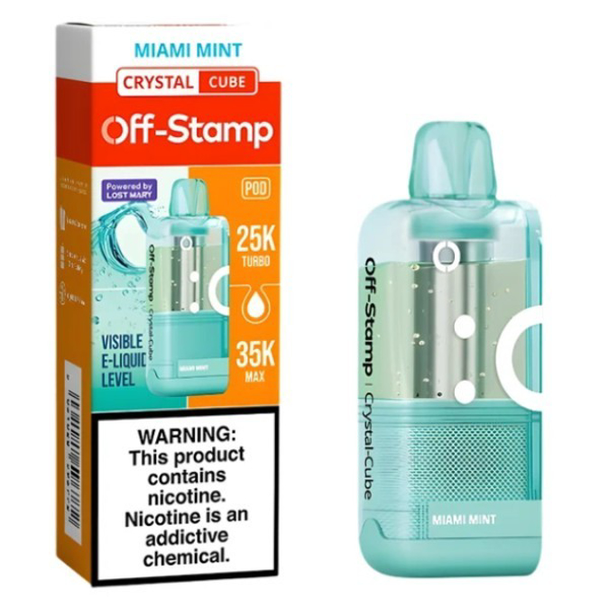 Picture of OFF STAMP POD DISPOSABLE 25K PUFF 5CT/BOX - MIAMI MINT