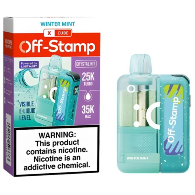Picture of OFF STAMP CRYSTAL DISPOSABLE  35K PUFF 5CT - WINTER MINT