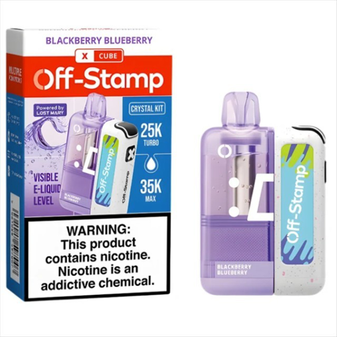 Picture of OFF STAMP CRYSTAL DISPOSABLE  35K PUFF 5CT - BLACKBERRY BLUEBERRY