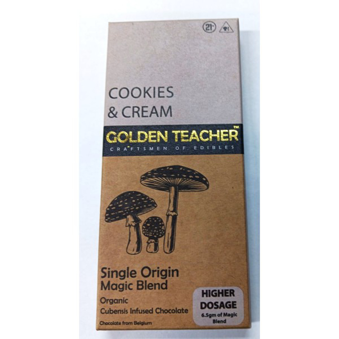 Picture of GOLDEN TEACHER MUSHROOM CHOCOLATE 6.5GM 1CT - COOKIES N CREAM