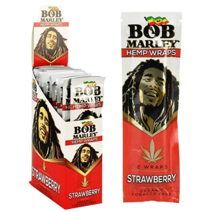 Picture of BOB MARLEY HEMP WRAPS 25CT - STRAWBERRY