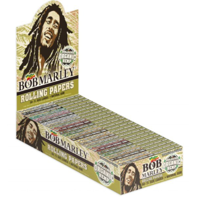 Picture of BOB MARLEY ROLLING PAPER UNBLEACHED ORGANIC HEMP 1 1/4 25CT