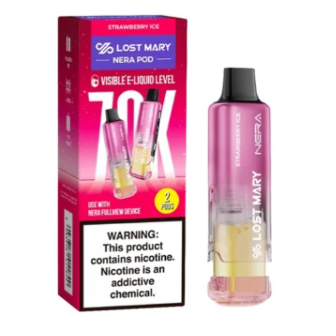 Picture of LOST MARY NERA 2PODS 70K PUFF 5CT/BOX - STRAWBERRY ICE