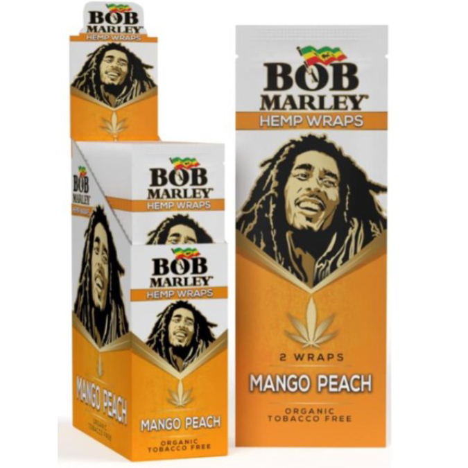Picture of BOB MARLEY HEMP WRAPS 25CT - MANGO PEACH