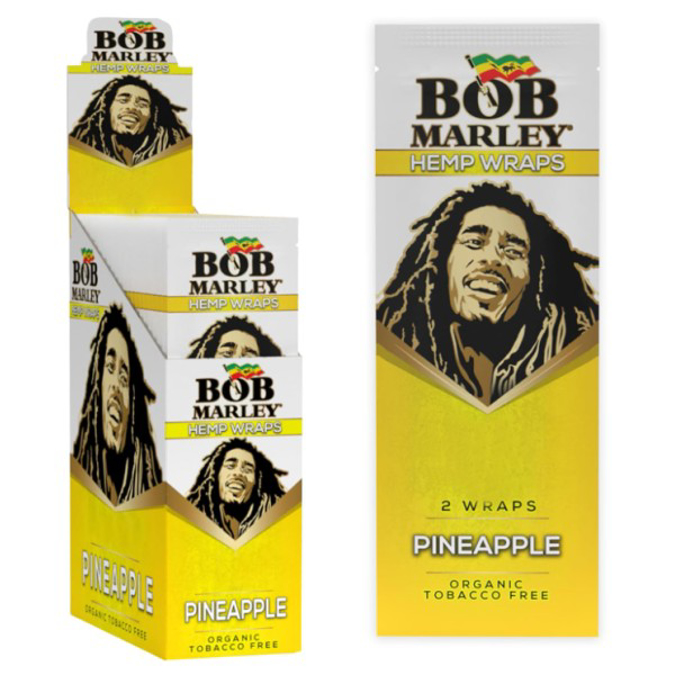 Picture of BOB MARLEY HEMP WRAPS 25CT - PINEAPPLE