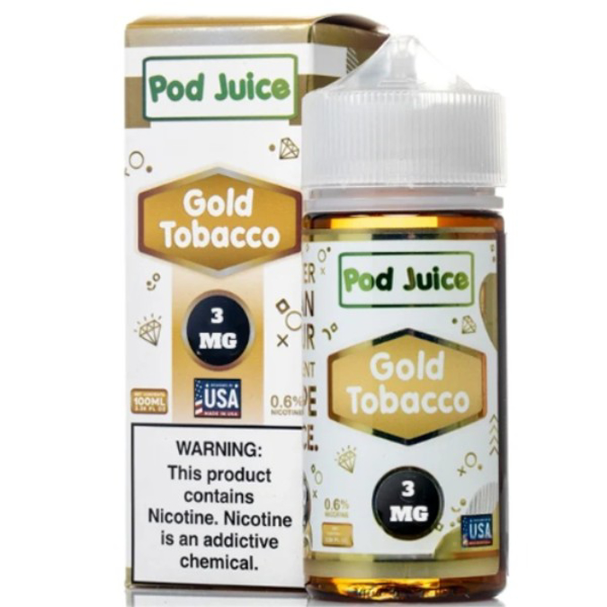 Picture of POD JUICE E JUICE 3MG 100ML - GOLD TOBACCO