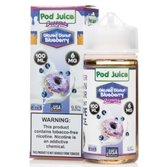 Picture of POD JUICE E JUICE 6MG 100ML - GLAZED DONUT BLUEBERRY