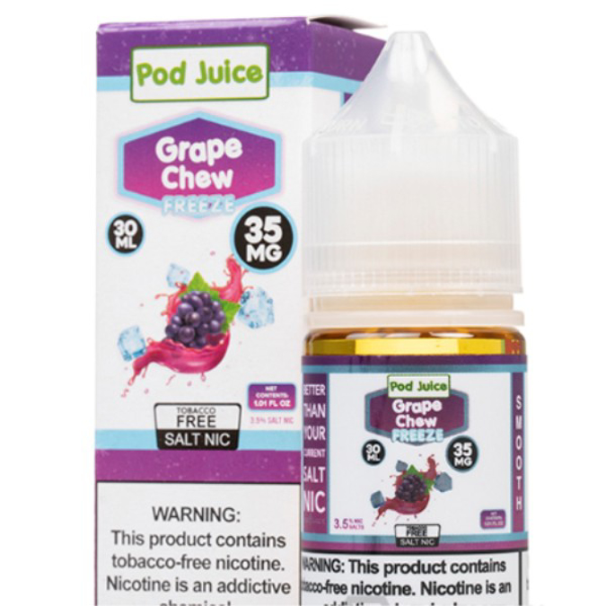 Picture of POD JUICE EJUICE 55MG 30ML - FREEZE GRAPE CHEW