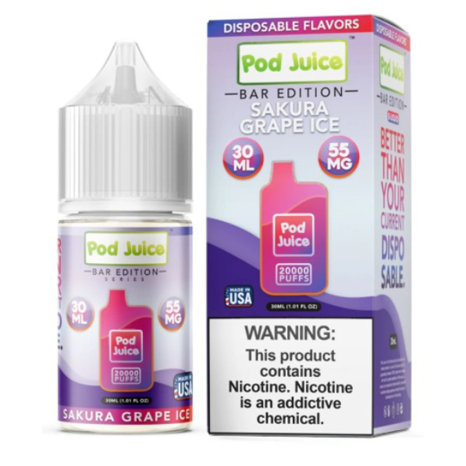 Picture of POD JUICE EJUICE 35MG 30ML - SAKURA GRAPE ICE