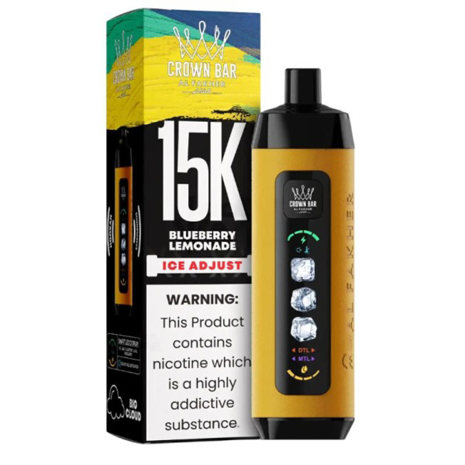 Picture of CROWN BAR DISPOSABLE 15K PUFFS 5CT - BLUEBERRY LEMONADE