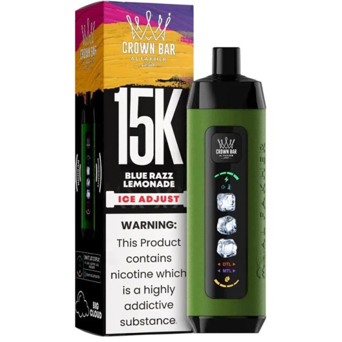 Picture of CROWN BAR DISPOSABLE 15K PUFFS 5CT - BLUE RAZZ LEMONADE