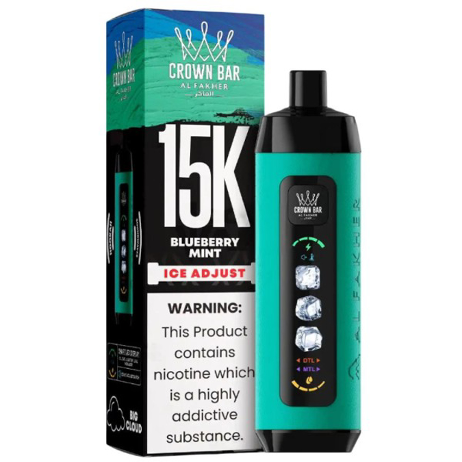 Picture of CROWN BAR DISPOSABLE 15K PUFFS 5CT - BLUEBERRY CHERRY