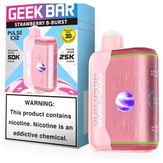 Picture of GEEKBAR DISPOSABLE PX2 50K PUFF 5CT/BOX - STRAWBERRY B-BURST