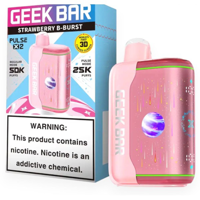 Picture of GEEKBAR P2X DISPOSABLE 50K PUFF 5CT/BOX - STRAWBERRY B-BURST