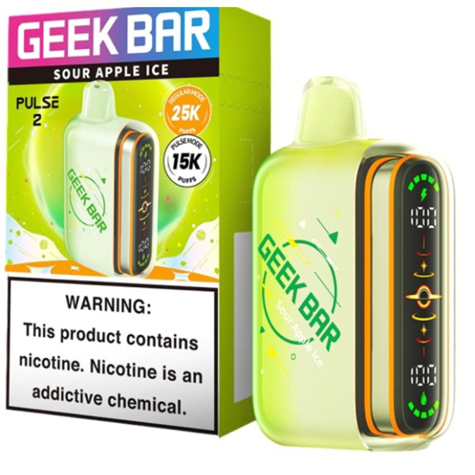Picture of GEEKBAR P2 DISPOSABLE 25K PUFF 5CT/BOX - SOUR APPLE ICE ICE