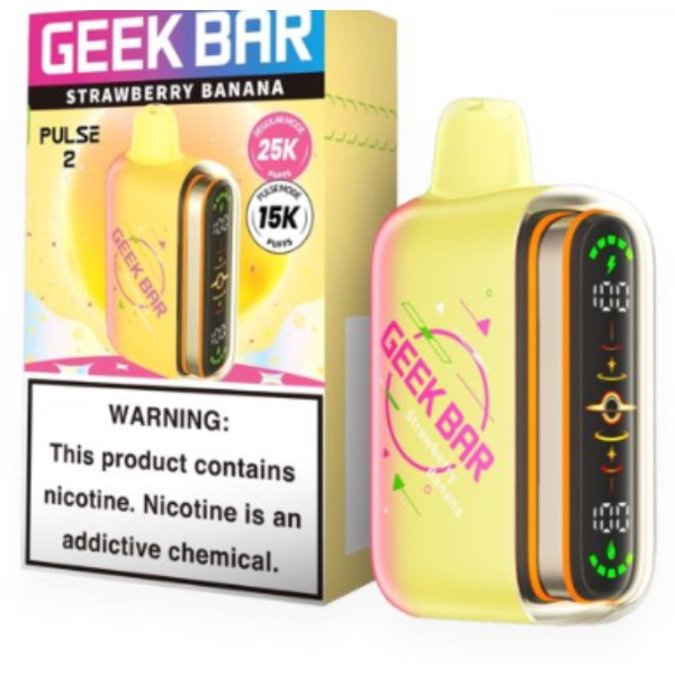 Picture of GEEKBAR P2 DISPOSABLE 25K PUFF 5CT/BOX - STRAWBERRY BANANA