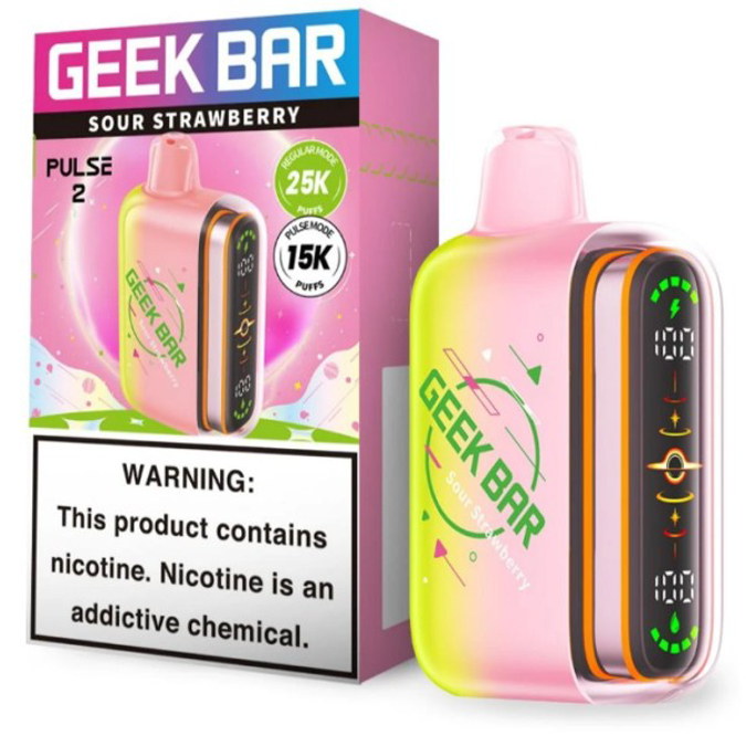 Picture of GEEKBAR P2 DISPOSABLE 25K PUFF 5CT/BOX - SOUR STRAWBERRY