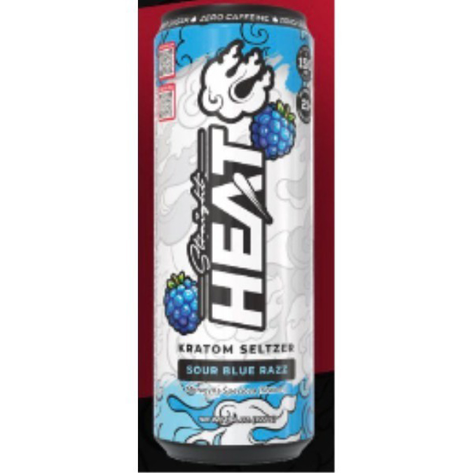 Picture of HEAT KRATOM  SELZTER 150MG 12OZ 1CT - SOUR BLUE RAZZ