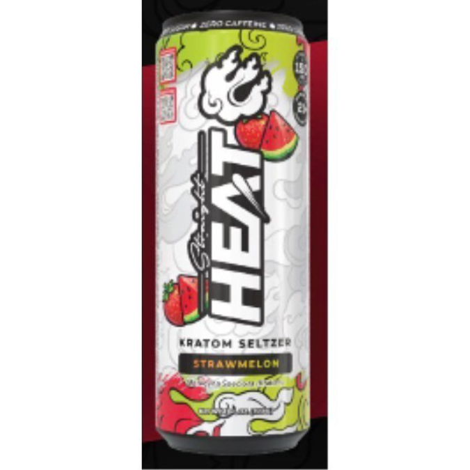 Picture of HEAT KRATOM  SELZTER 150MG 12OZ 1CT - STRAWMELON