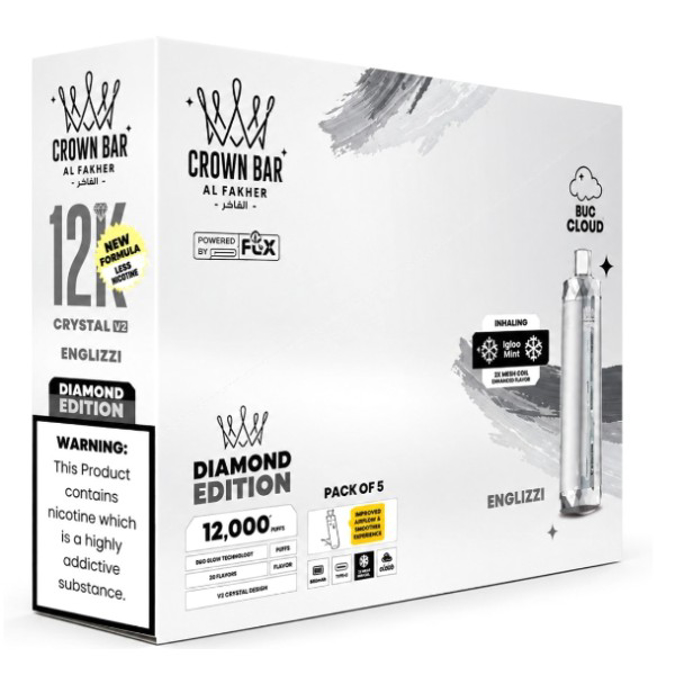 Picture of CROWN BAR DISPOSABLE 12K PUFFS 5CT - ENGLEEZI