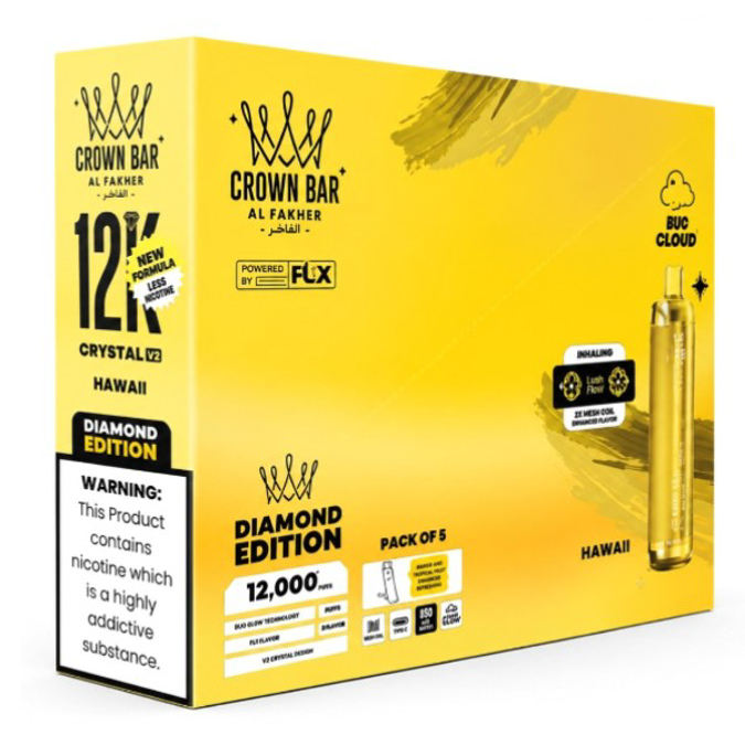 Picture of CROWN BAR DISPOSABLE 12K PUFFS 5CT - HAWAII