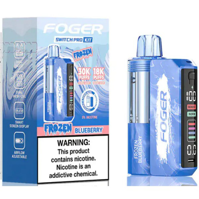 Picture of Foger Disposable kit Switch Pro 30 000 Puffs 5ct/bx - FROZEN BLUEBERRY