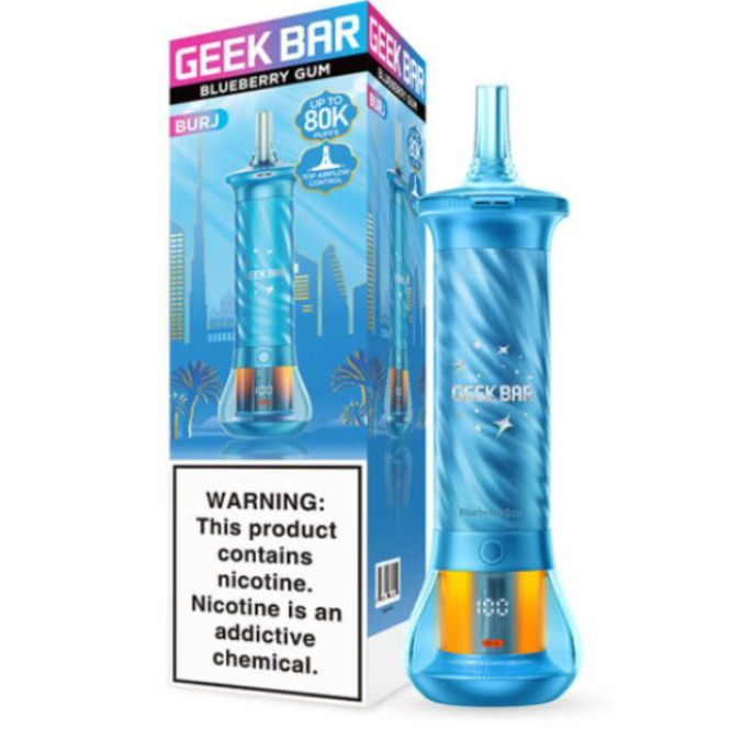 Picture of GEEKBAR BURJ DISPOSABLE 80K PUFF 5CT/BOX - BLUEBERRY GUM