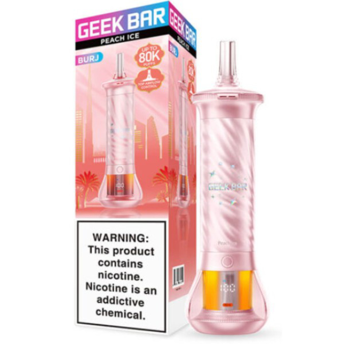 Picture of GEEKBAR BURJ DISPOSABLE 80K PUFF 5CT/BOX - PEACH ICE