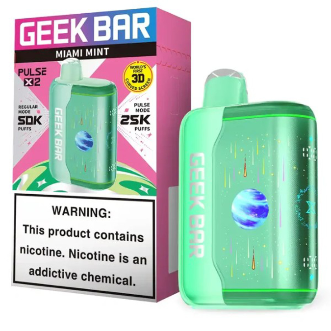 Picture of GEEKBAR P2X DISPOSABLE 50K PUFF 5CT/BOX - MIAMI MINT