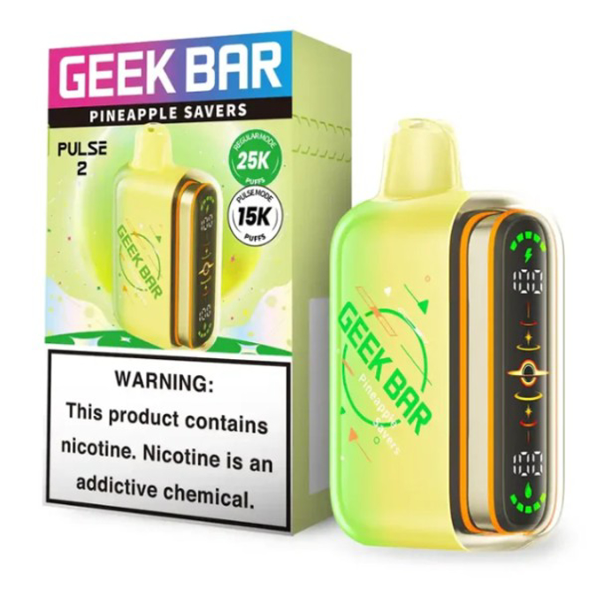 Picture of GEEKBAR P2 DISPOSABLE 25K PUFF 5CT/BOX - PINEAPPLE SAVERS