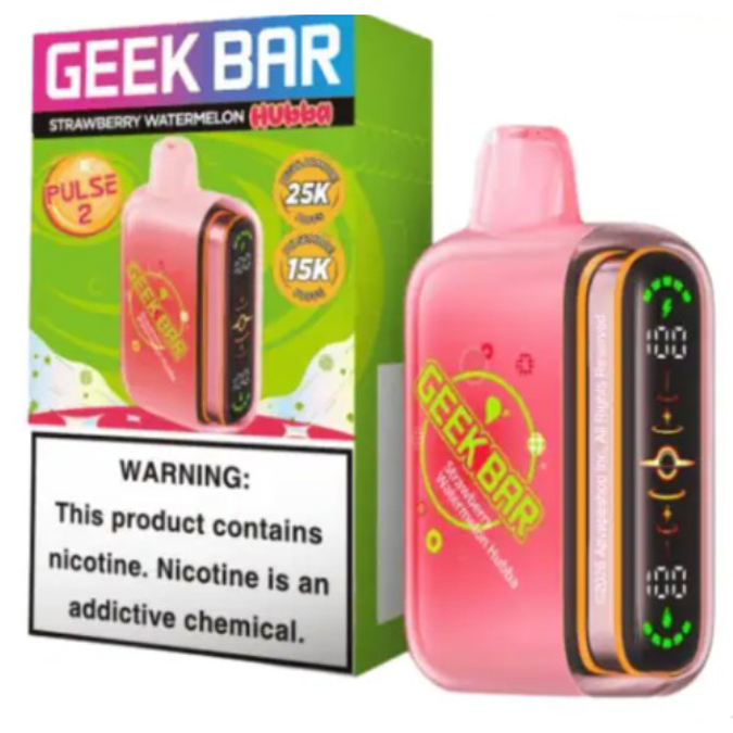 Picture of GEEKBAR P2 DISPOSABLE 25K PUFF 5CT/BOX - STRAWBERRY WATERMELON HUBBA