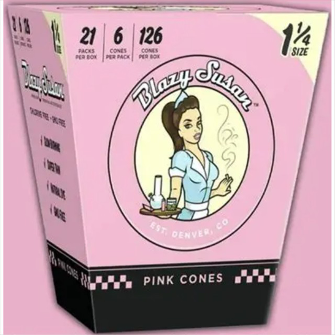 Picture of BLAZY SUSAN PINK CONES X PURIZE 1 1/4 6PK 21CT/BOX
